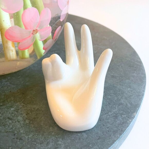 Ceramic Decorative Hand - holds business cards and small objects - Picture 3 of 4